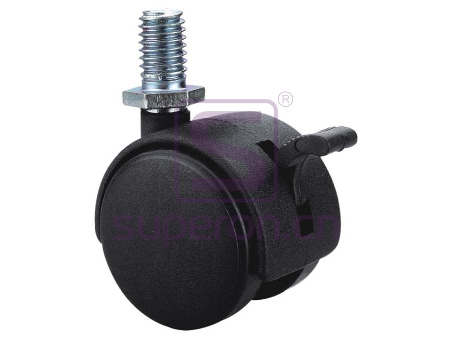 Castor, w/ thread, with brake