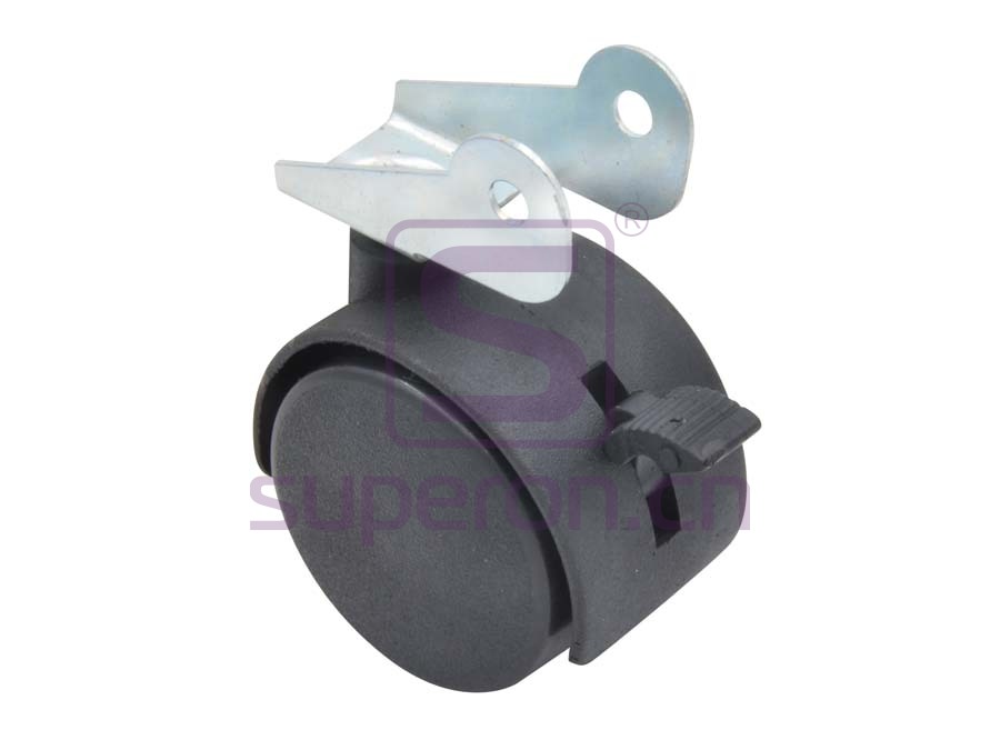 Castor, w/ U-canal, with brake