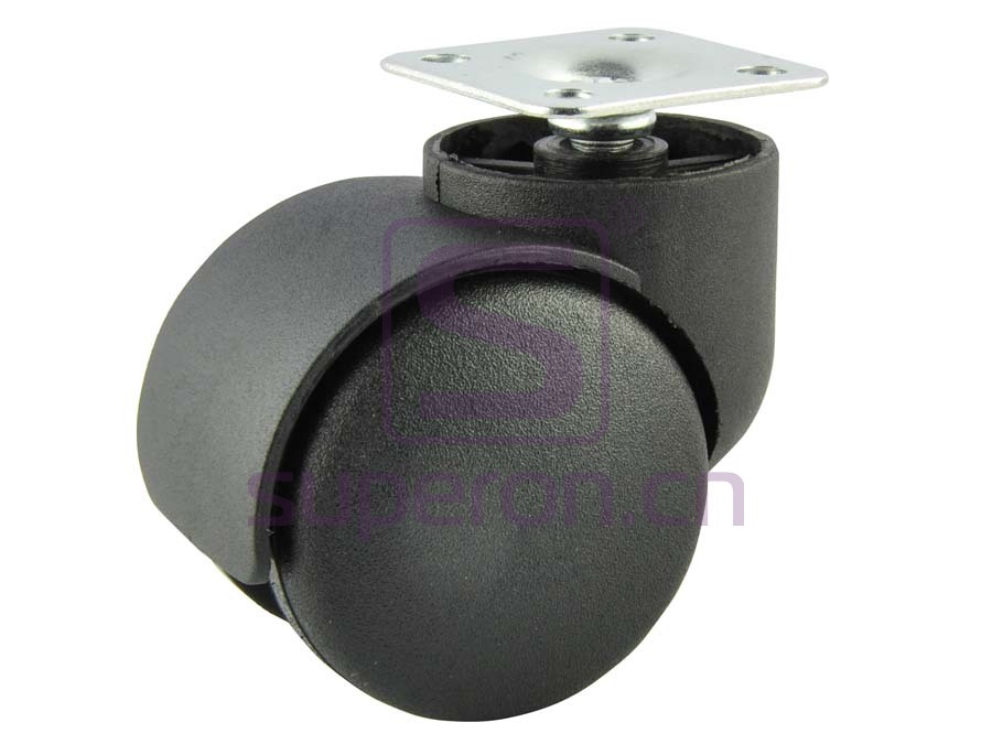 Castor, w/ plate, without brake