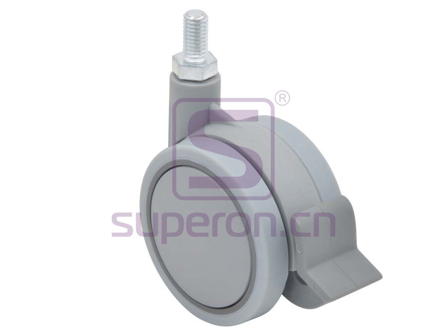 Castor, w/ thread, with brake