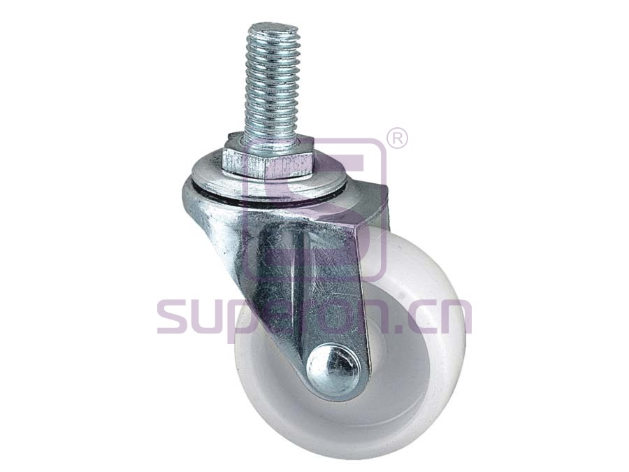Steel castor, w/ thread