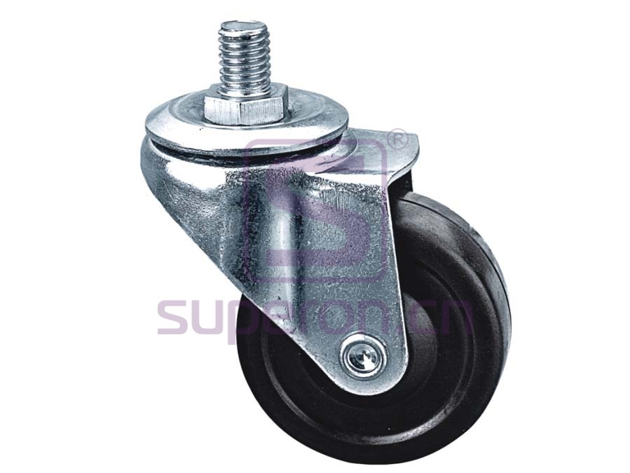 Steel castor, w/ thread
