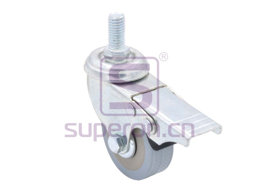 Castor, w/ thread, with brake