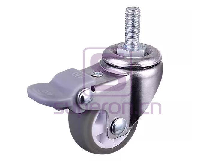 Castor, w/ thread, with brake