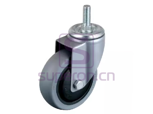 Steel castor, w/ thread