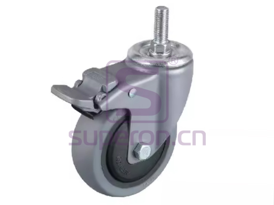 Castor, w/ thread, with brake