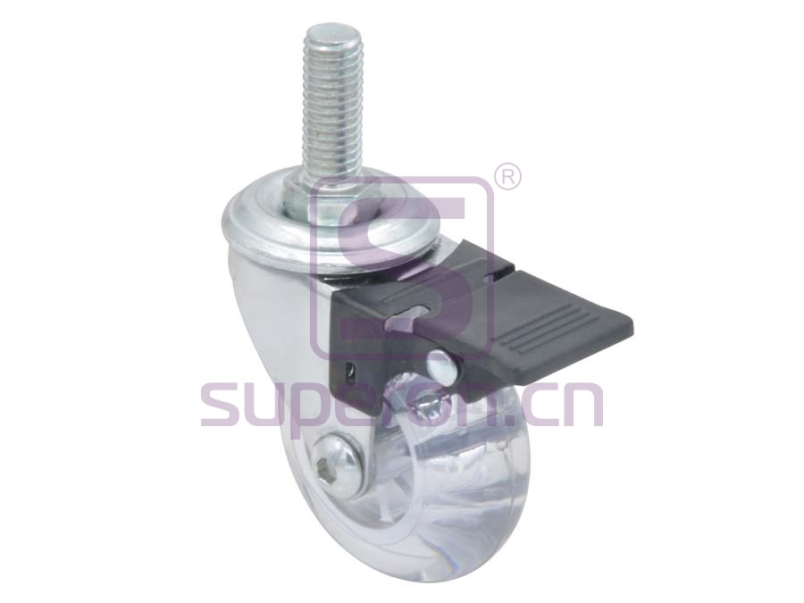 Castor, w/ thread, with brake