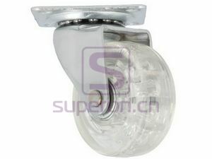 Castor, w/ plate, without brake