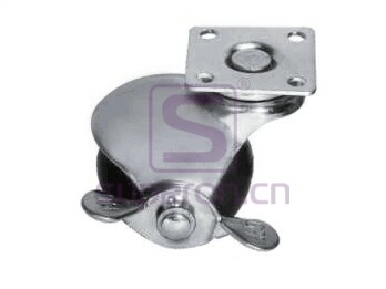 Castor, w/ plate, with brake