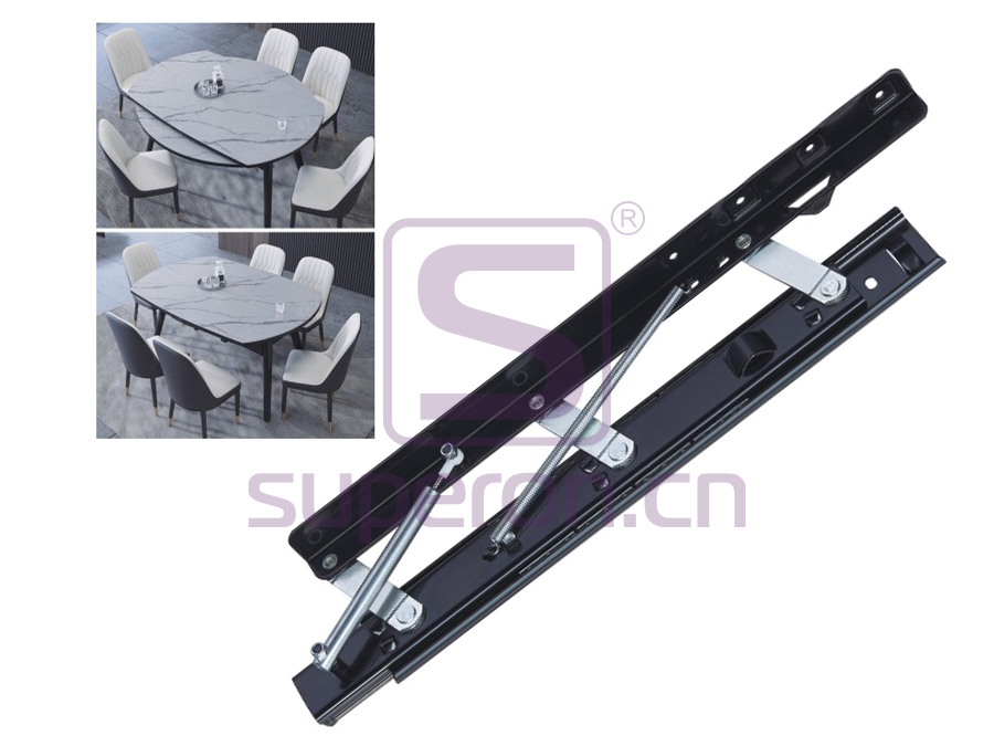 Single extension table mechanism,soft closing