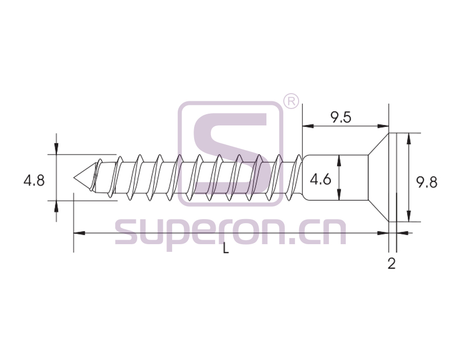 10-005-q | Self-tapping screw, hex, with cover